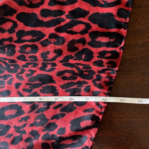 NWT ZARA Animal print blouse muted orange and black print - Picture 9 of 10